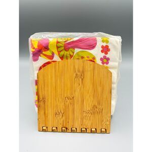 Vintage Wood Adjustable Napkin Holder Retro 70s Kitchen